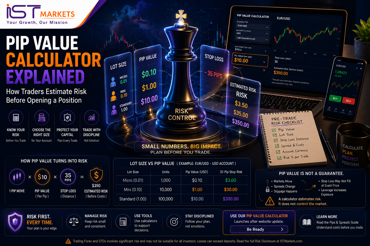 Pip Value Calculator Explained: Estimate Forex Risk