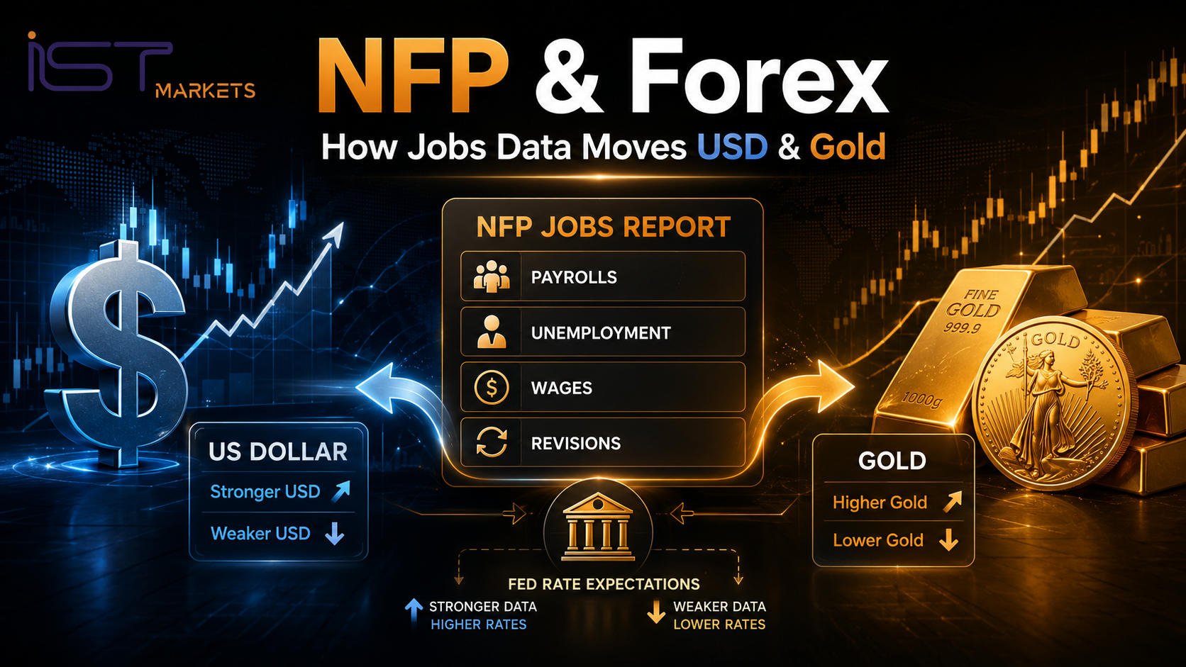 NFP and Forex: How Jobs Data Can Affect the US Dollar and Gold