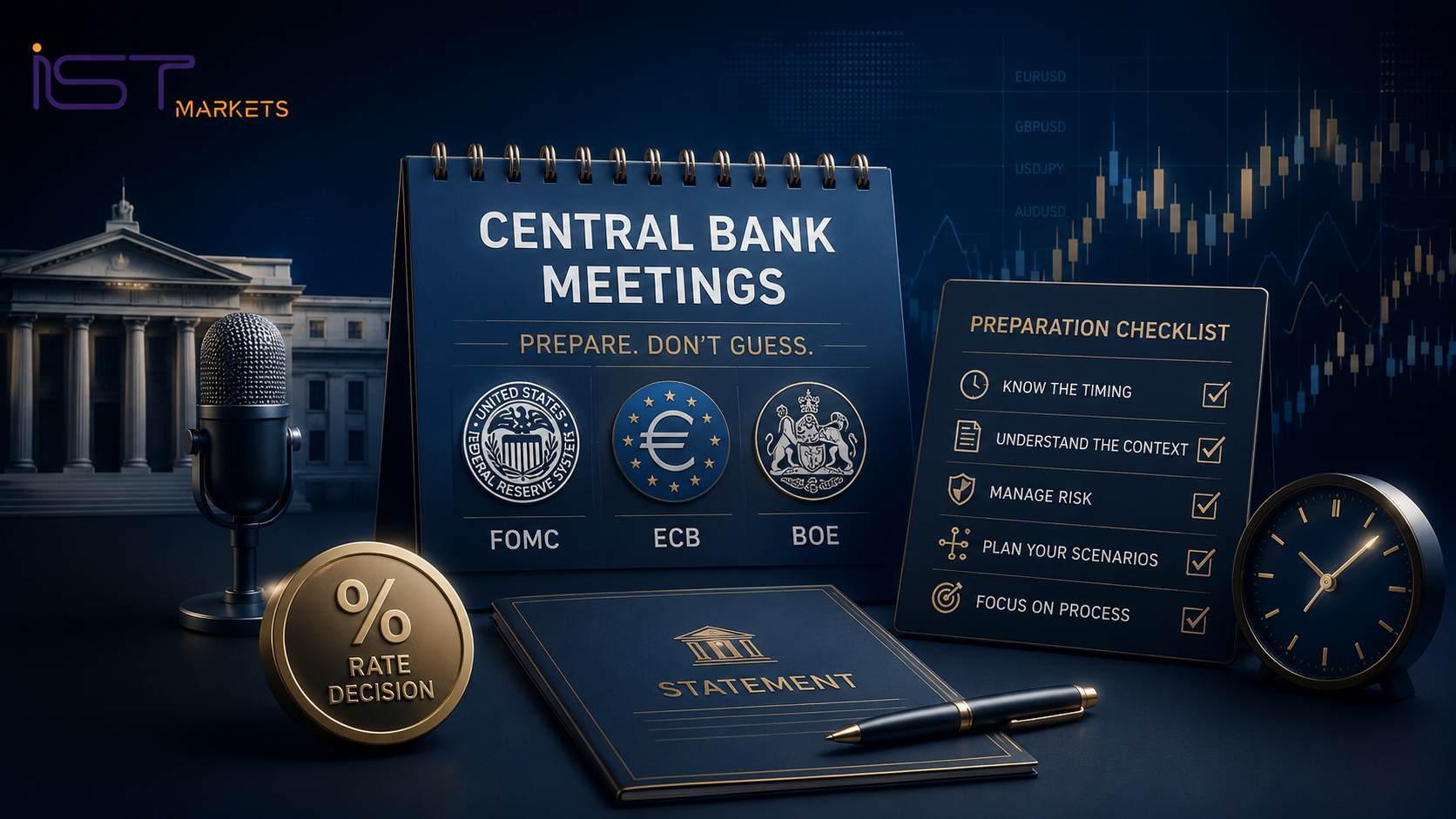 Central Bank Meetings: How to Prepare Without Guessing the Direction